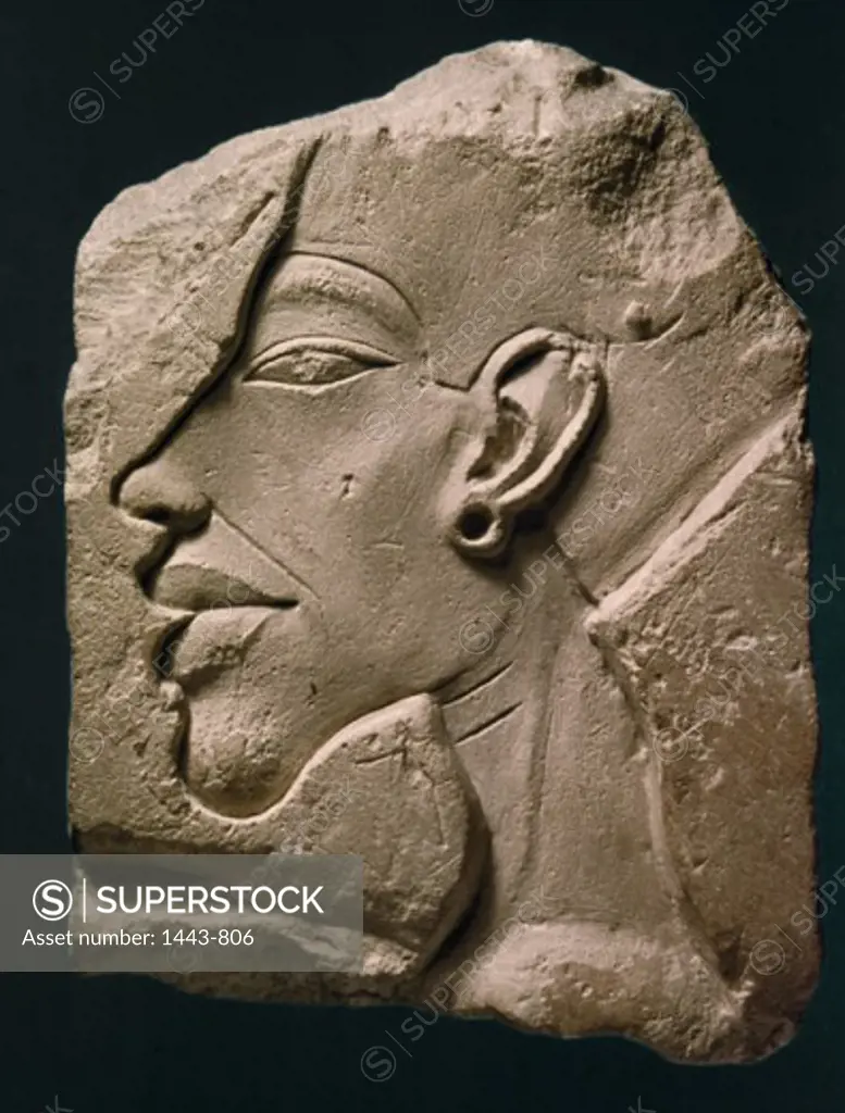 Akhenaton (Amenhotep IV), Egyptian Pharaoh (1364-1347 BCE)  Artist Unknown Limestone Staatliche Museen Preussischer Kulturbesitz,  (Agyptisches Museum und Papyrussammlung), Berlin, Germany
