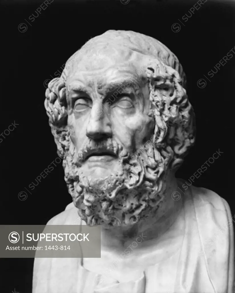 Bust of Homer Artist Unknown Marble Museo Archeologico Nazionale, Naples, Italy