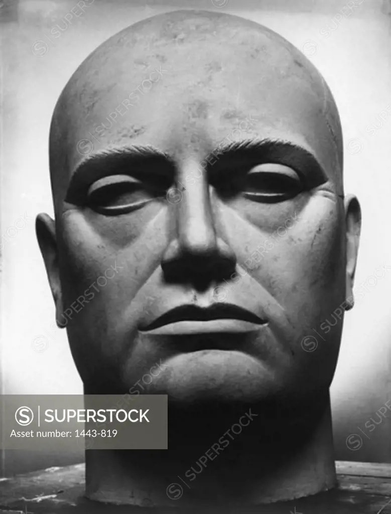 Benito Mussolini (1883-1945), Italian Dictator & Fascist Leader  ca. 1935  Lelio Gelli (1902-1975 Italian) Sculpture