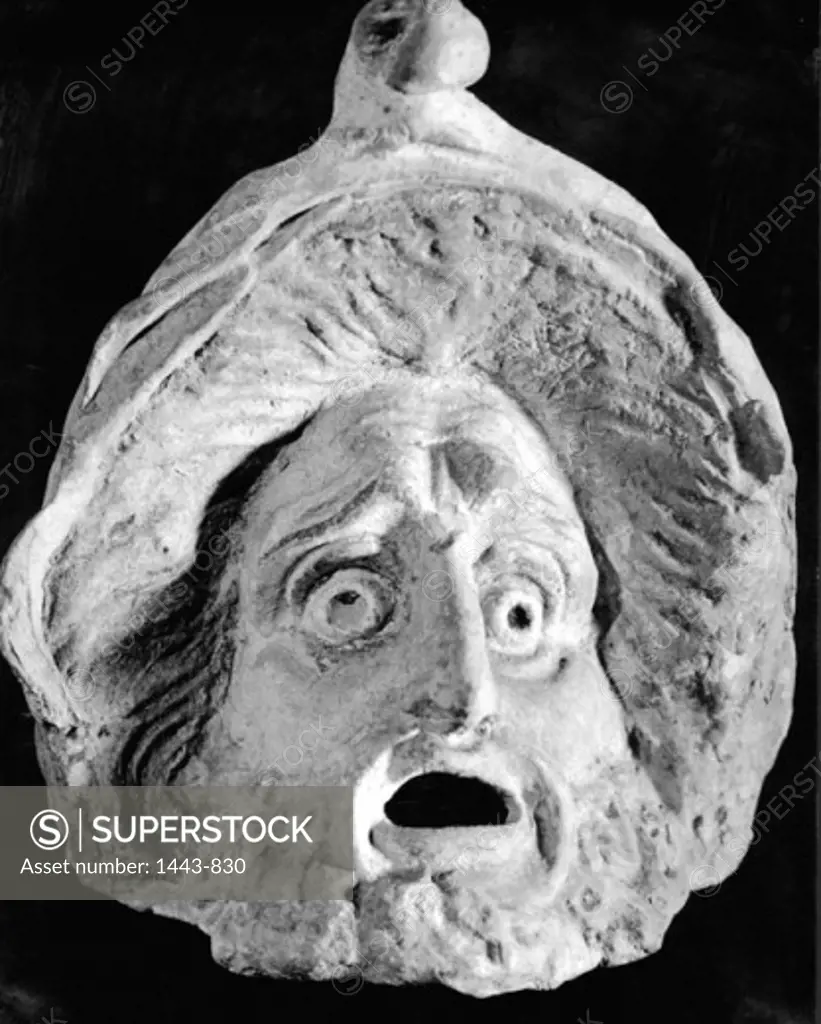 Mask from Greek Tragic Costume, Boeotia 4th -5th C. BCE Artist Unknown  Staatliche Museen Preussischer Kulturbesitz, (Antikensammlung) Berlin, Germany