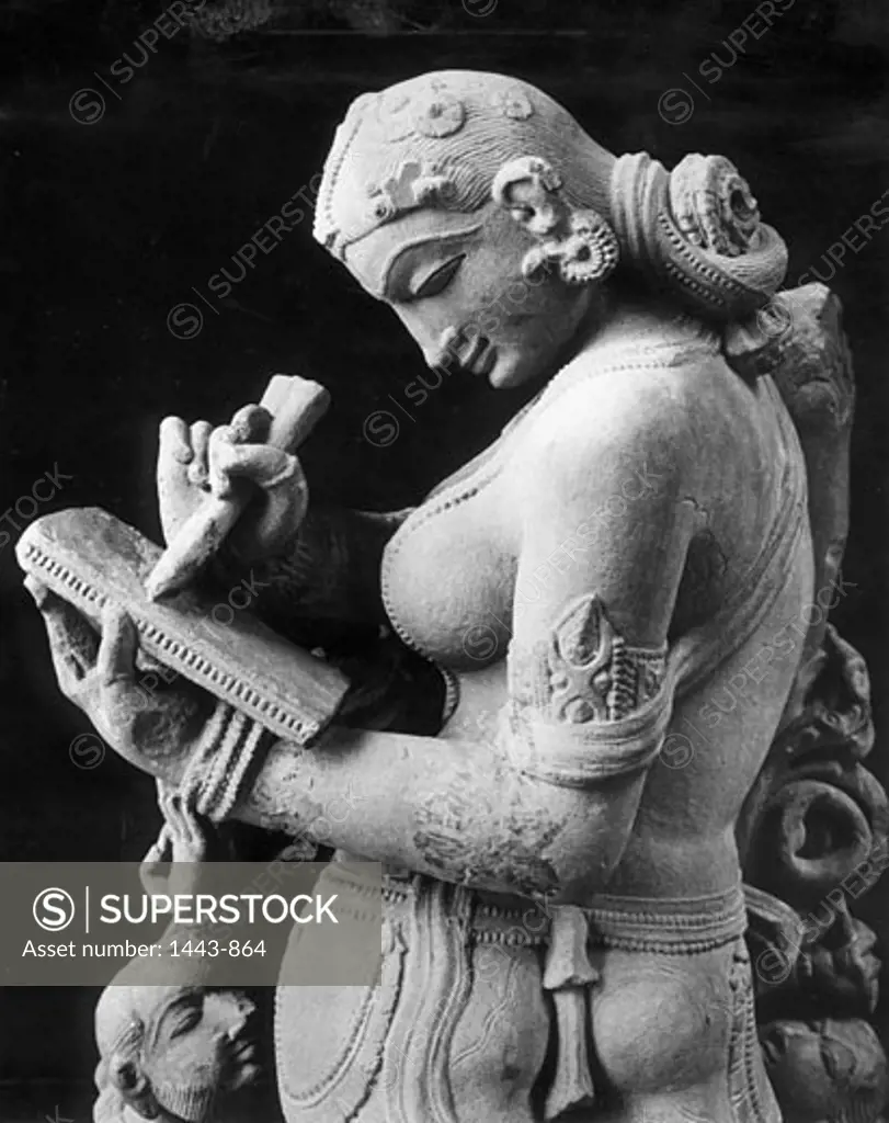 Woman Writing a Love Letter Bhuvanesvar (Orissa, East India) Artist Unknown Sandstone