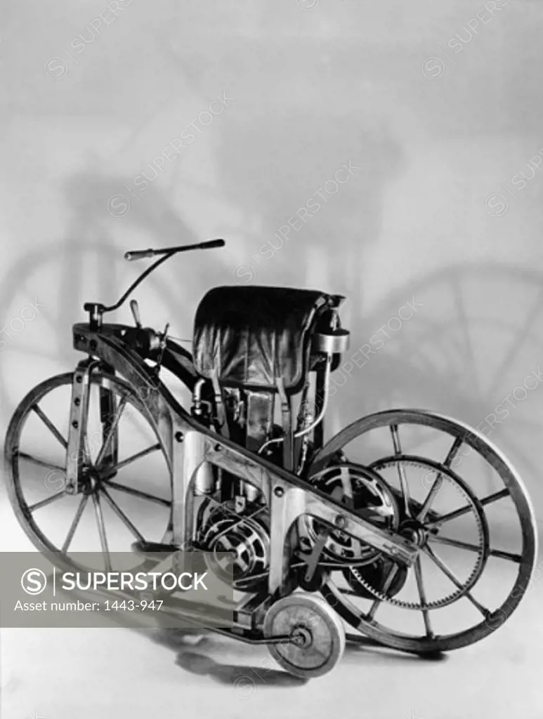 First Motorbike, Built by Gottlieb Daimler and Wilhelm Maybach, 1885