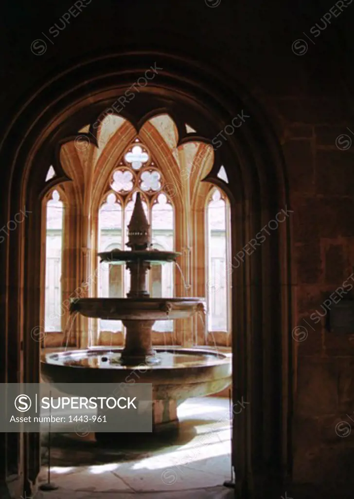 Fountain in an abbey, Maulbronn Abbey, Maulbronn, Germany