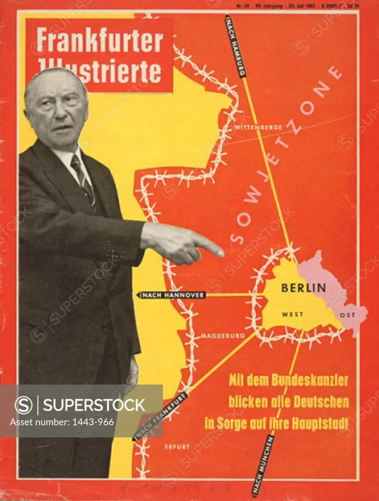 Close-up of a magazine cover, Frankfurter Illustrierte, Germany, 1961