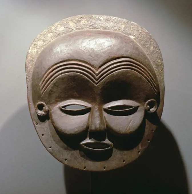 Sachihongo Mask-Mbunda, Zambia African Art  Wood Private Collection, Geneva, Switzerland