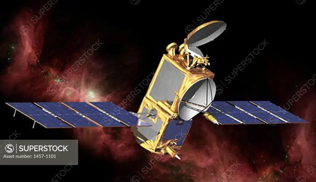 Artist's concept of the Ocean Surface Topography Mission/Jason-2 spacecraft in space