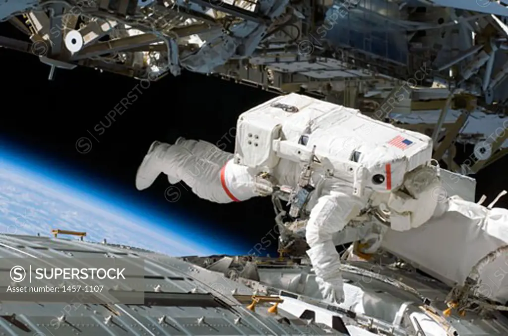 STS-124 mission specialist, participates in the mission's second scheduled session of extravehicular activity (EVA) as construction and maintenance continue on the International Space Station
