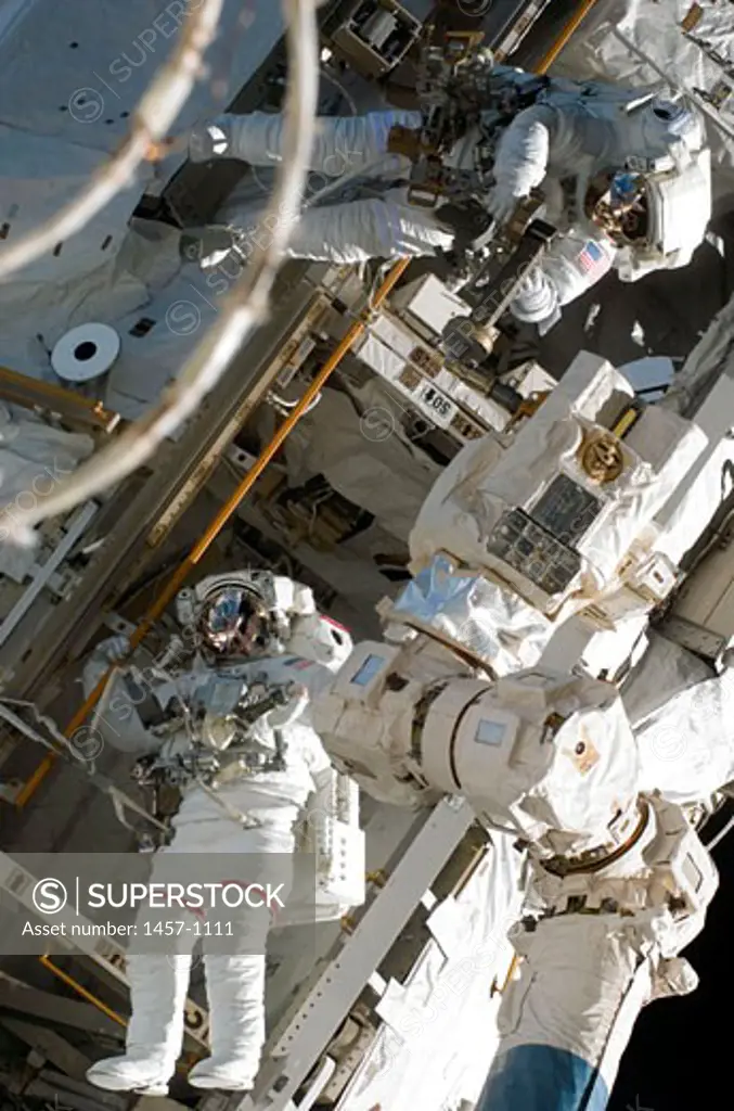 STS-124 mission specialists, participate in the mission's third scheduled session of extravehicular activity (EVA) as construction and maintenance continue on the International Space Station
