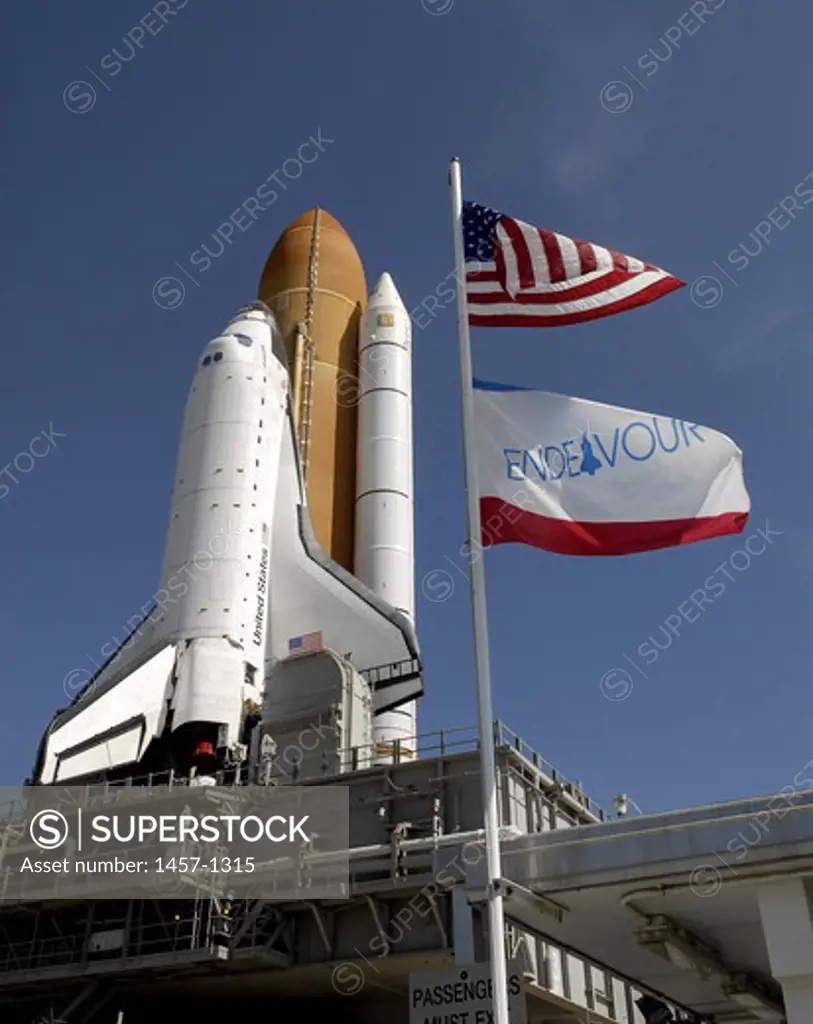Space shuttle Endeavour,  NASA's Kennedy Space Center, Florida, USA