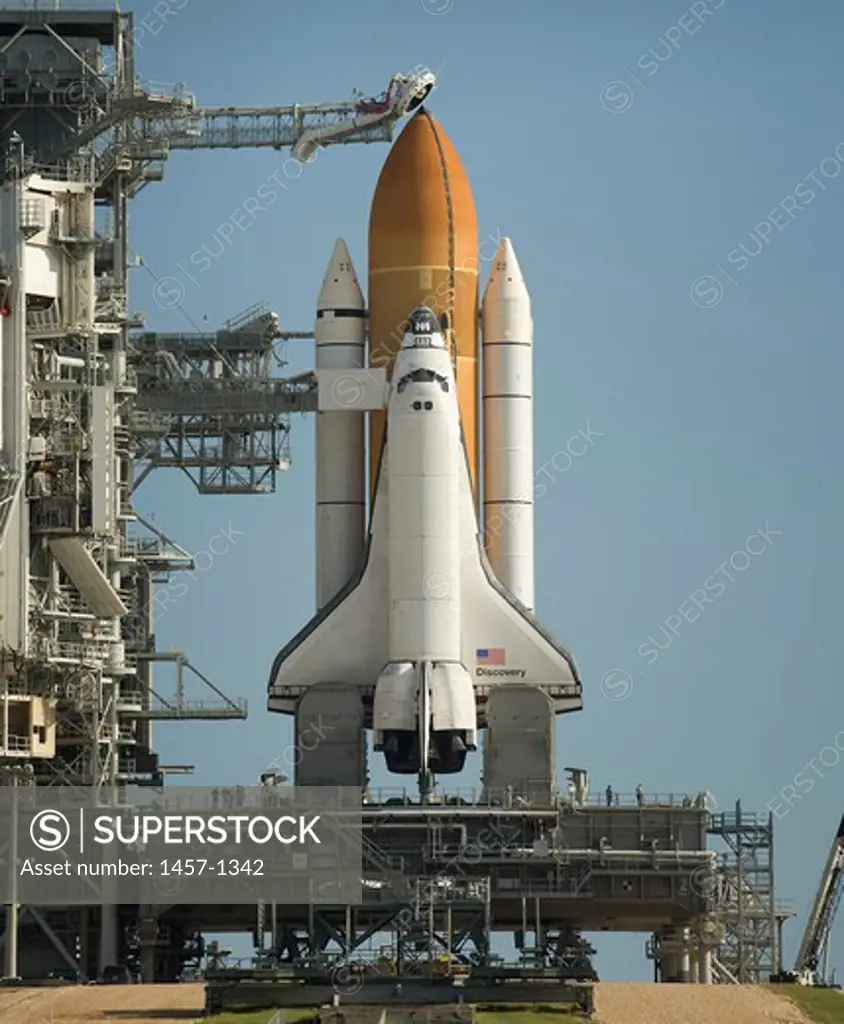 Space Shuttle Endeavour is in place to launch, Kennedy Space Center, Cape Canaveral, Florida, USA