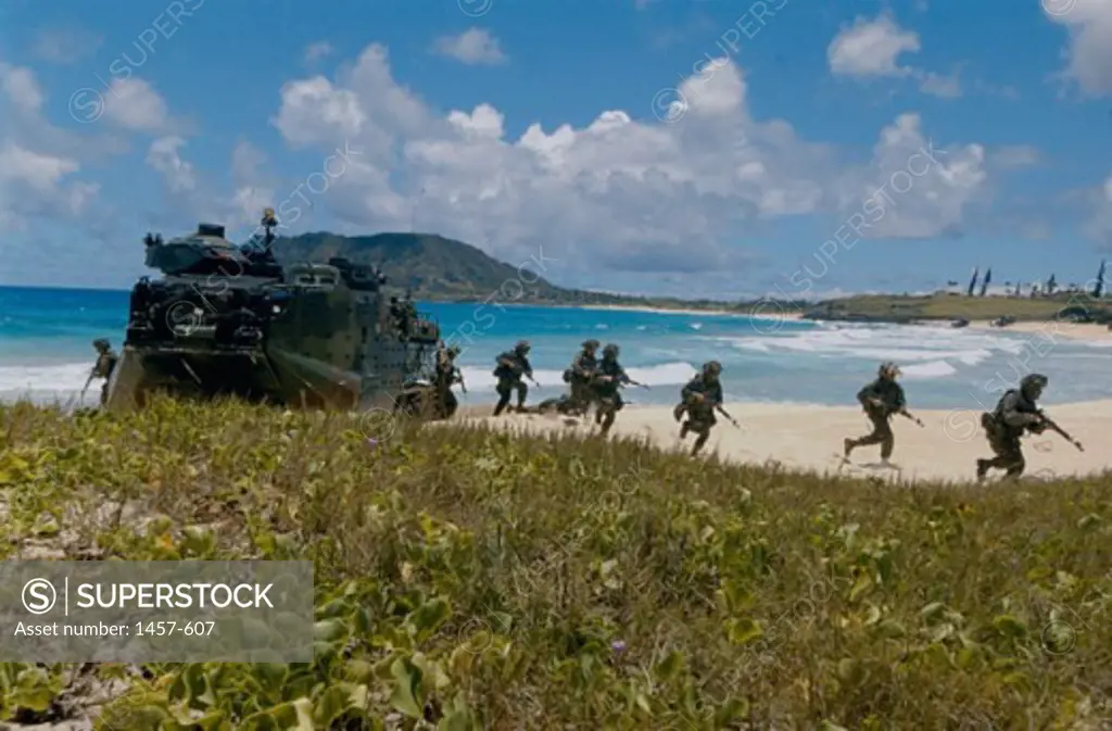 Amphibious Assault Vehicles (AAV) Kahuku Training Area Oahu Hawaii, USA