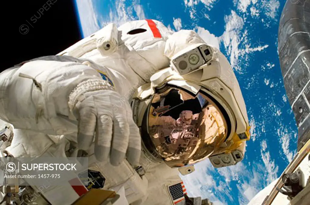 Astronaut taking a spacewalk