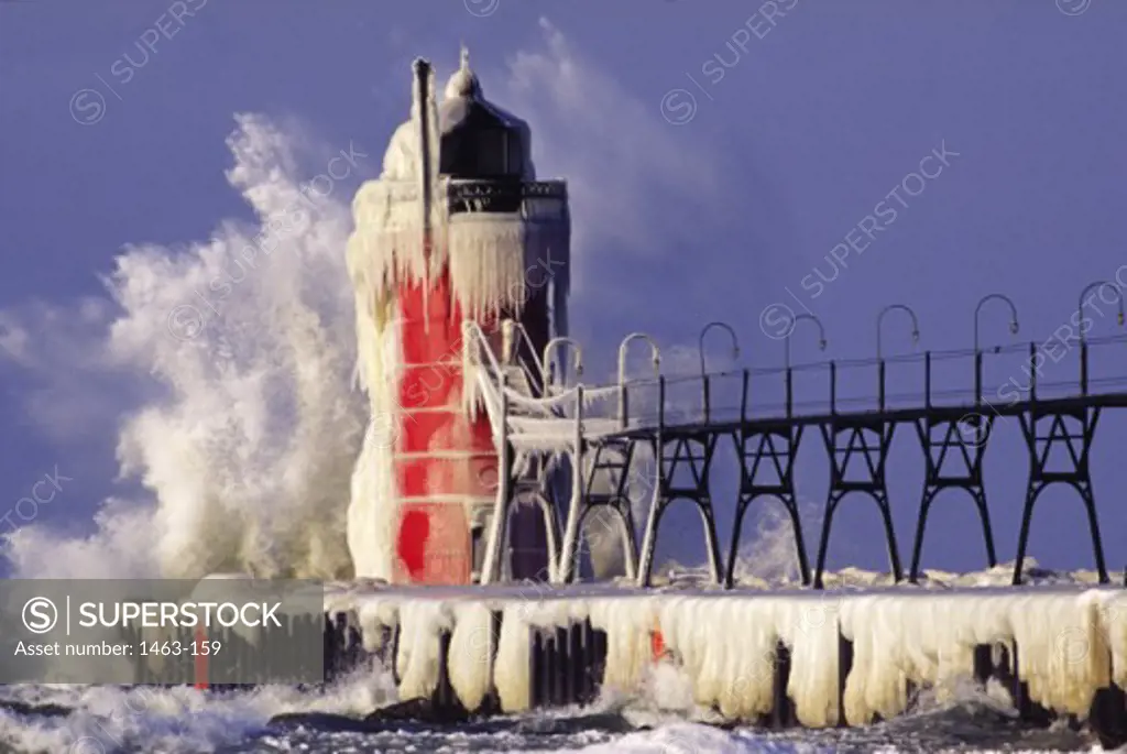 South Haven South Pierhead Lighthouse South Haven Michigan USA  