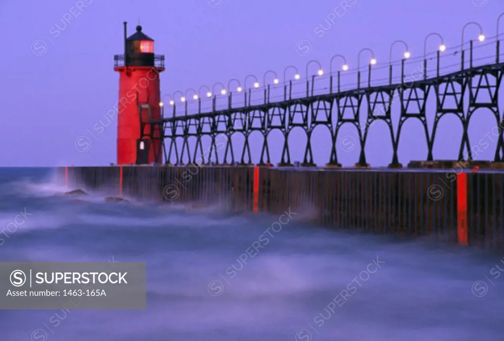 South Haven South Pierhead Lighthouse South Haven Michigan  USA