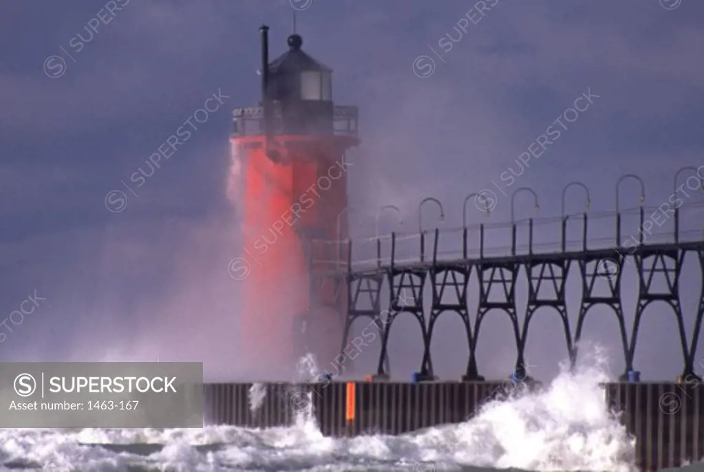 South Haven South Pierhead Lighthouse South Haven Michigan  USA