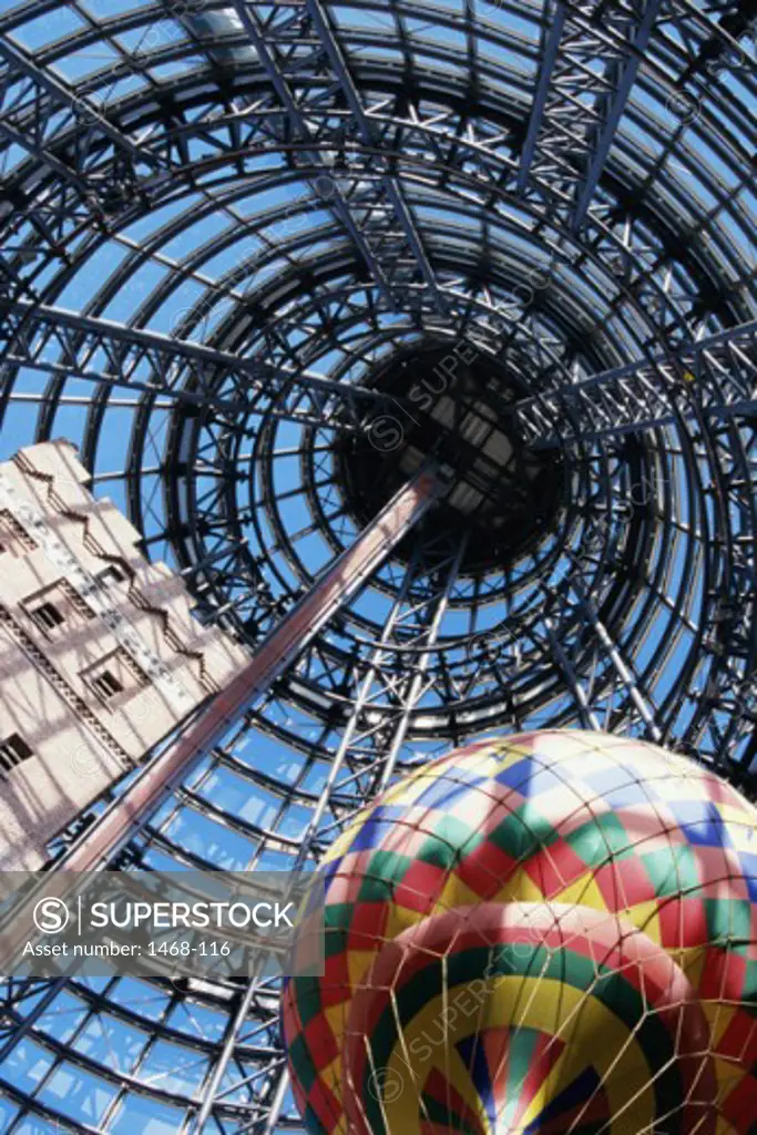 Low angle view of a hot air balloon in a store