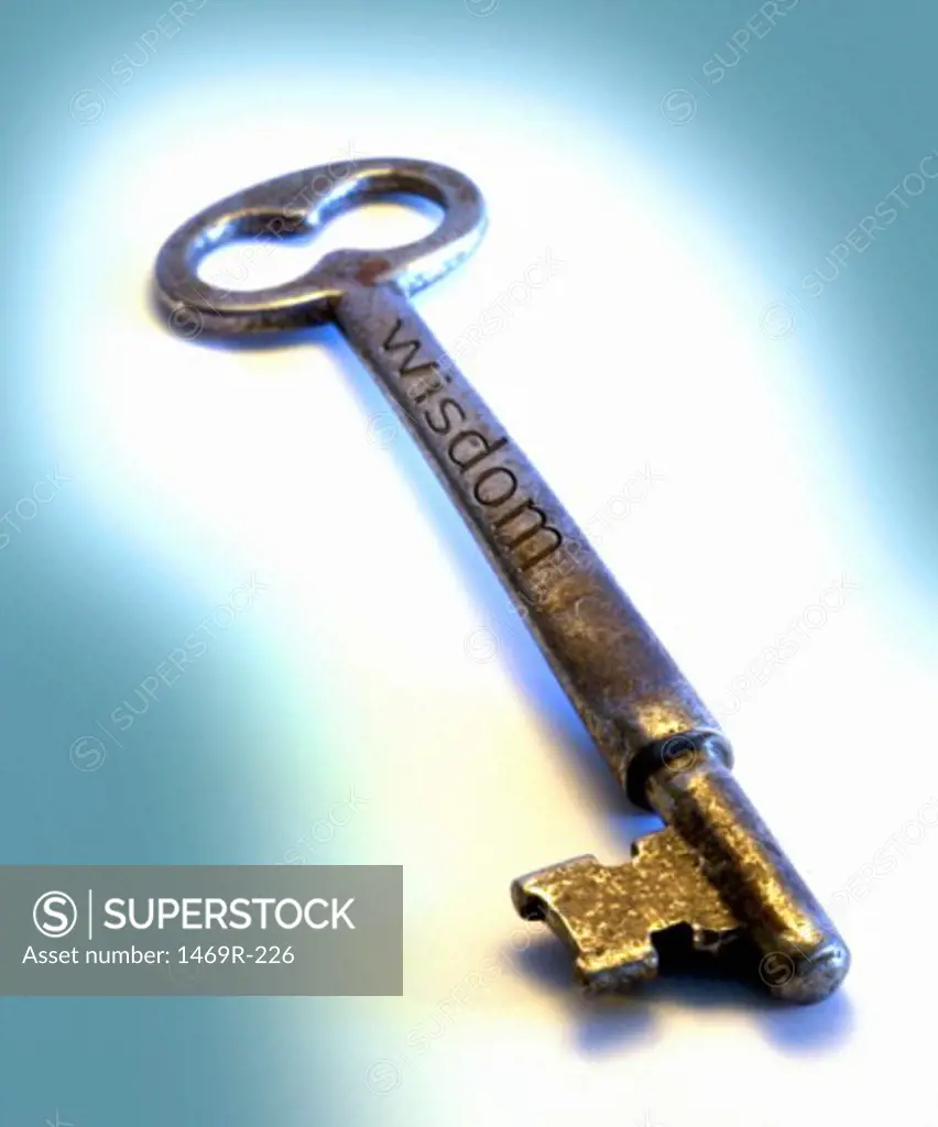Close-up of an antique key