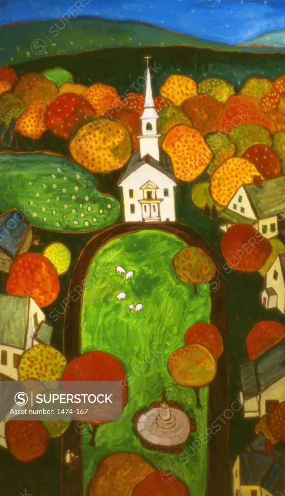 New England Green  John Newcomb, Acrylic, 1994