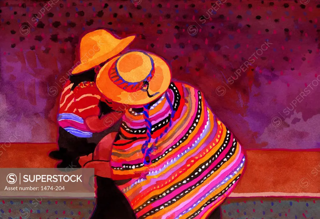 The Girls of Guatemala  John Newcomb, Watercolor, 2004