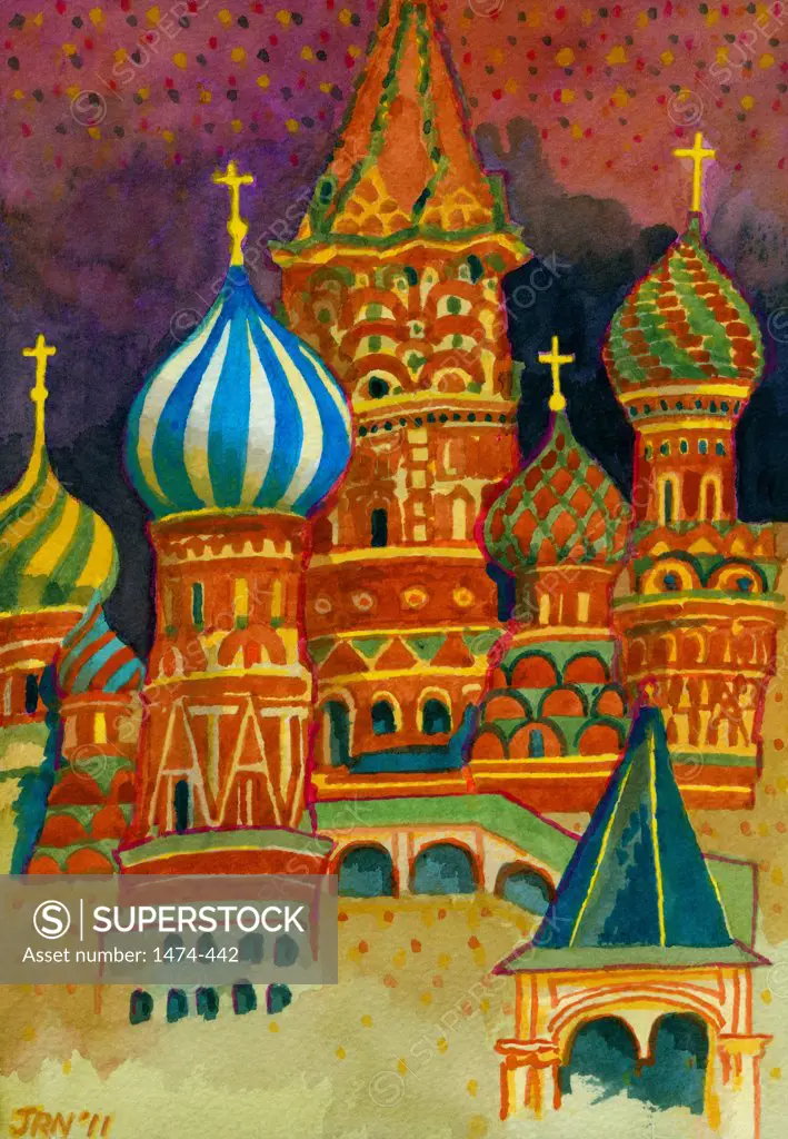 St. Basil's Cathedral  John Newcomb, Watercolor, 2011
