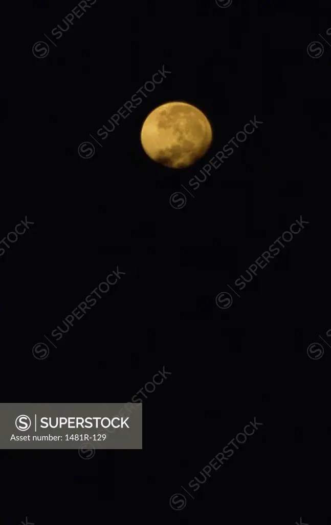 Moon glowing at night