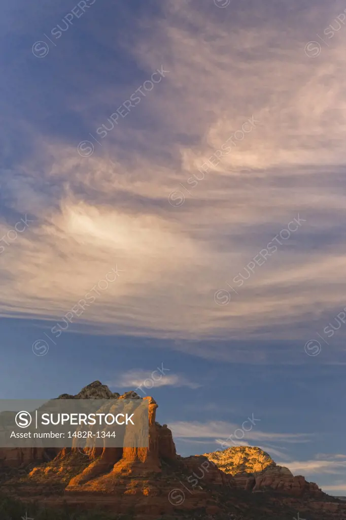 Panoramic view of mountains, Coffee pot Rock, Sedona, Arizona, USA