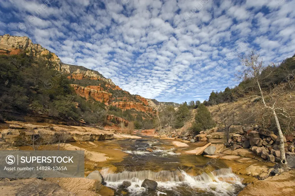 River passing through mountains, Slide Rock State Park, Oak Creek, Sedona, Arizona, USA