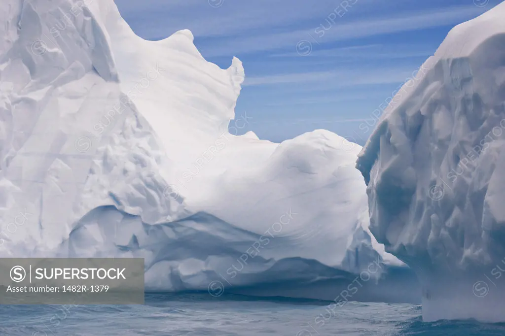 Icebergs in the sea, South Georgia Island, South Sandwich Islands 