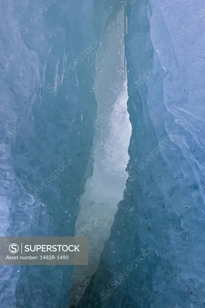 Crevice in an iceberg, Graae Glacier, Trollhul, South Georgia Island, South Sandwich Islands 