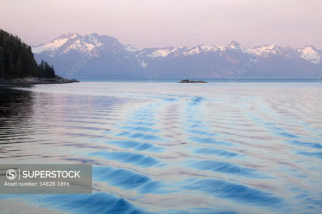 Pattern of waves in the sea, Blue Mouse Cove, Glacier Bay National Park, Alaska, USA