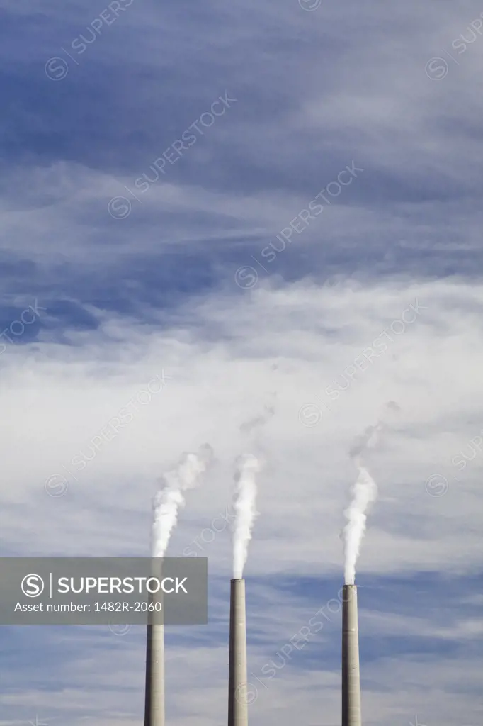 Coal power plant with smoke stacks, Page, Arizona, USA