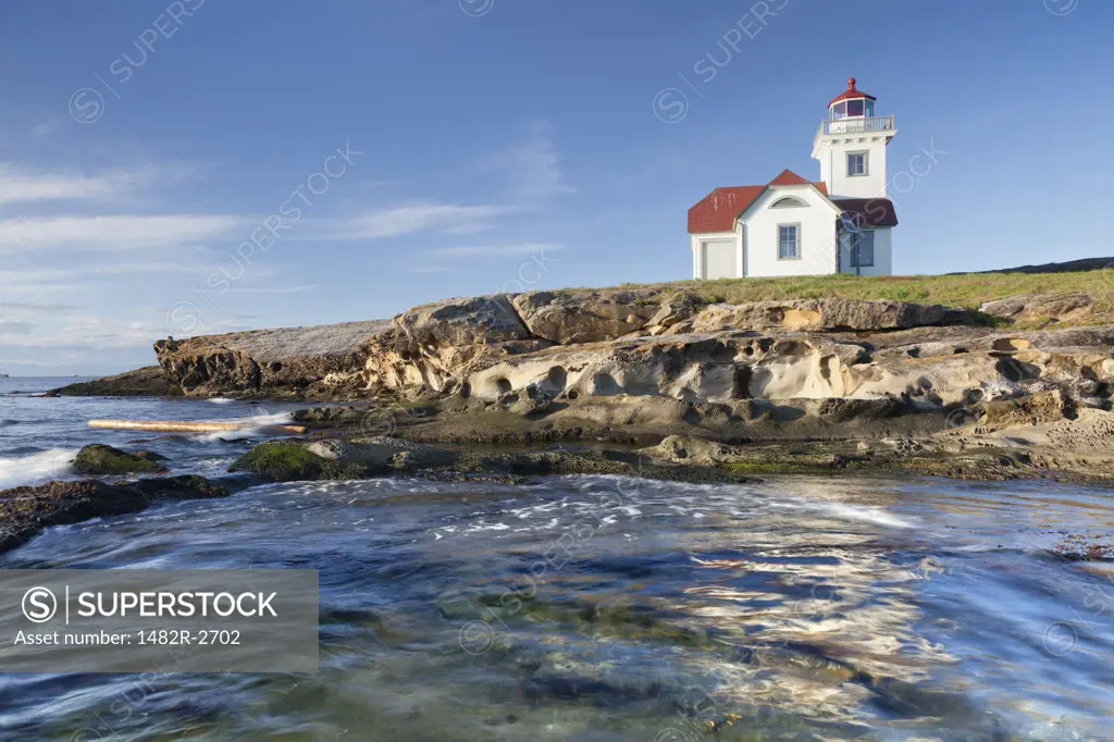 USA, Washington State, San Juan Islands, Patos Island, View of Patos Island Lighthouse