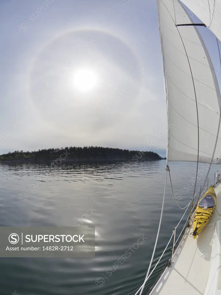USA, Washington State, San Juan Islands, Sailing on SV Nawalak