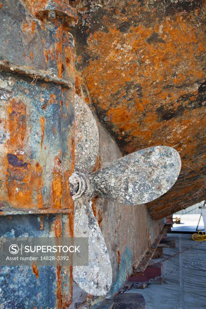 USA, Washington State, Detail of ship