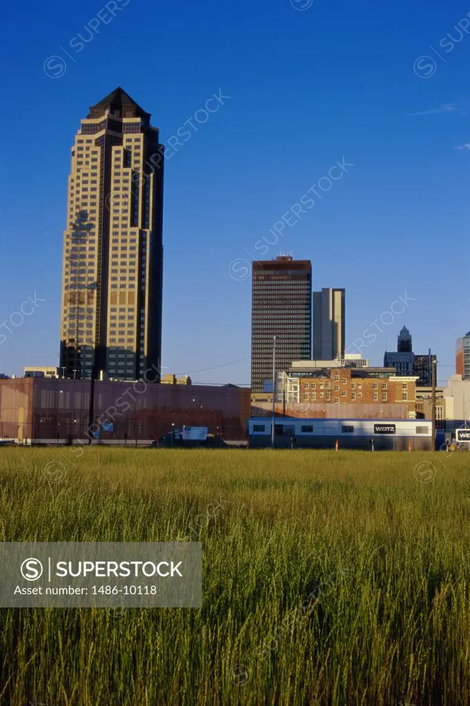 Low angle view of skyscrapers, 801 Grand, Des Moines, Iowa, USA