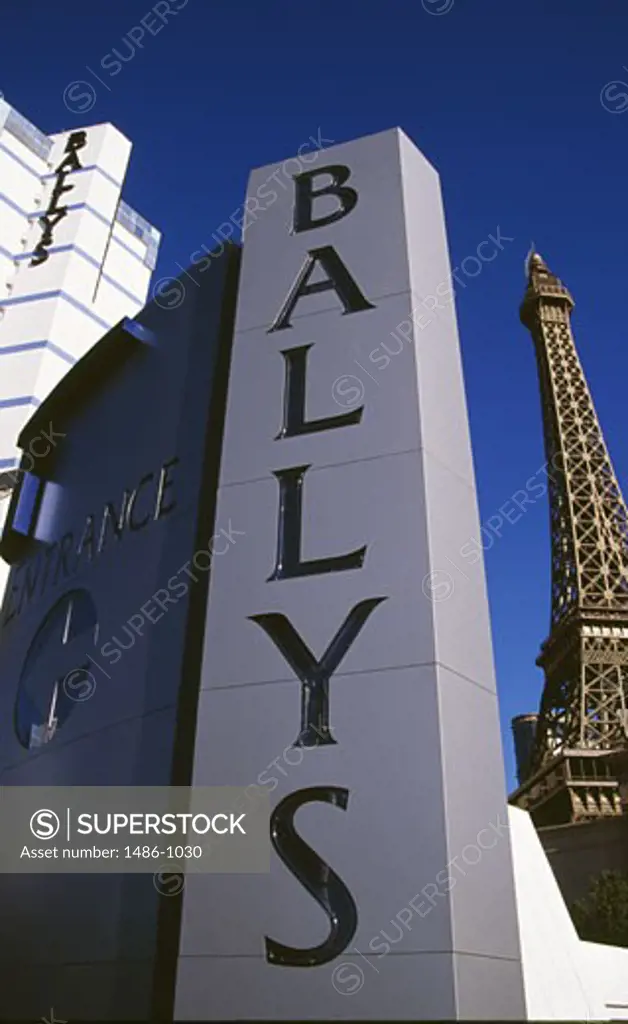 Hotel in a city, Bally's Las Vegas, Replica Eiffel Tower, Las Vegas, Nevada, USA