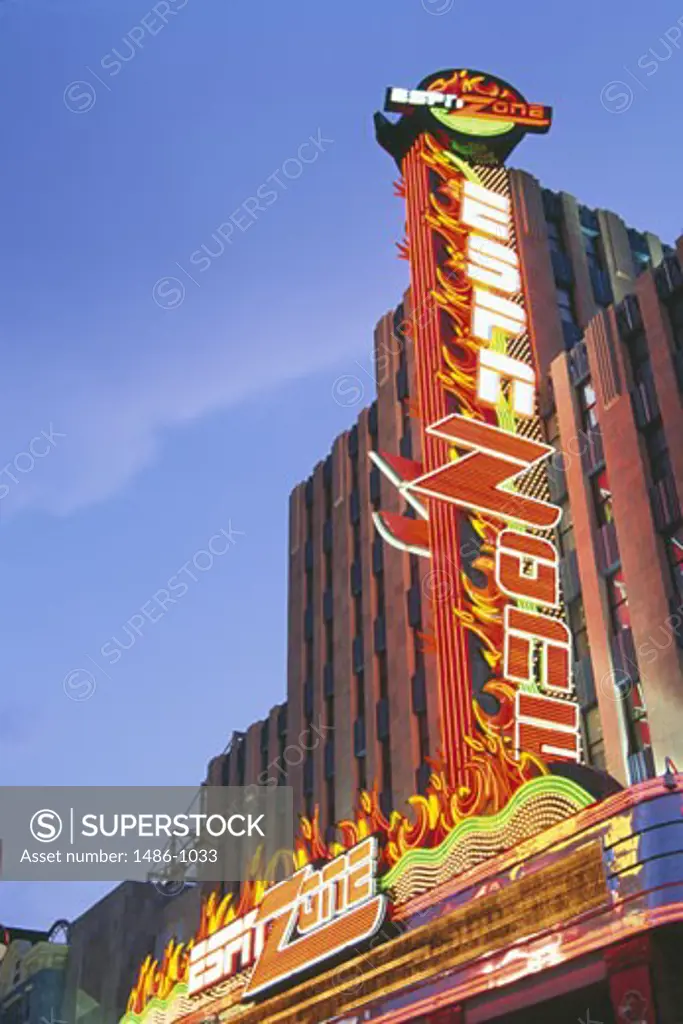 Low angle view of a hotel, New York New York Hotel, Las Vegas, Nevada, USA