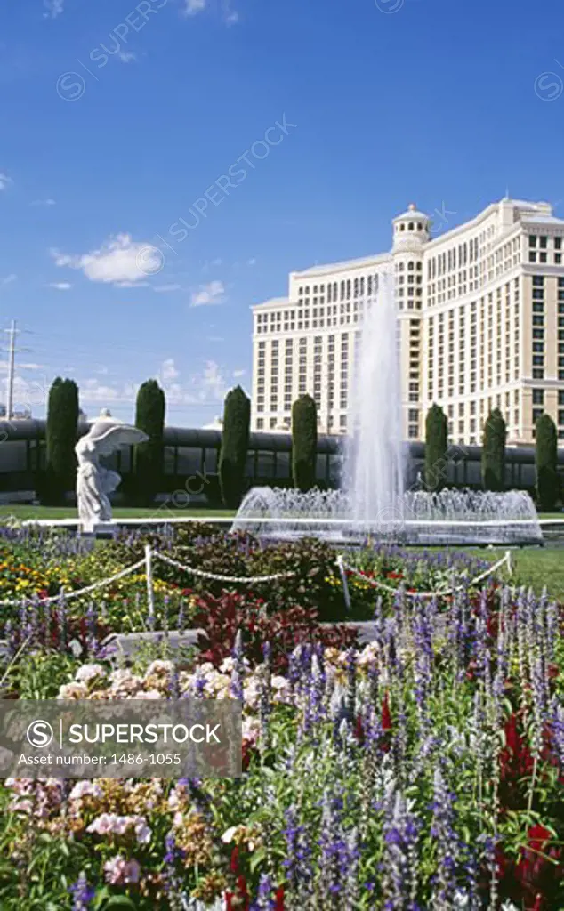 Fountain in front of a hotel, Bellagio Resort And Casino, Las Vegas, Nevada, USA