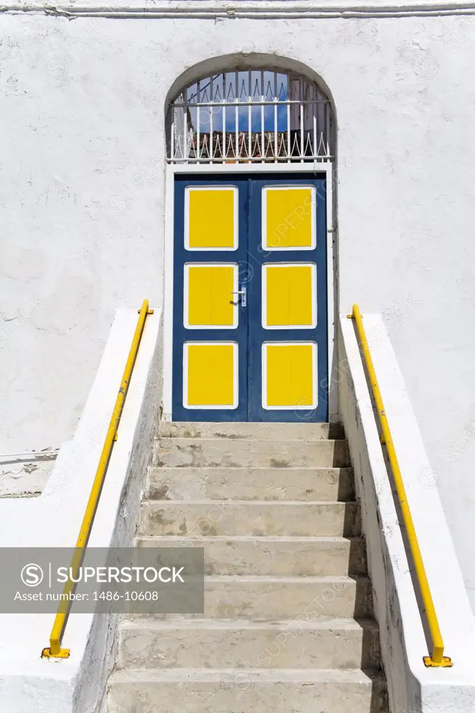 Staircase leading to a door