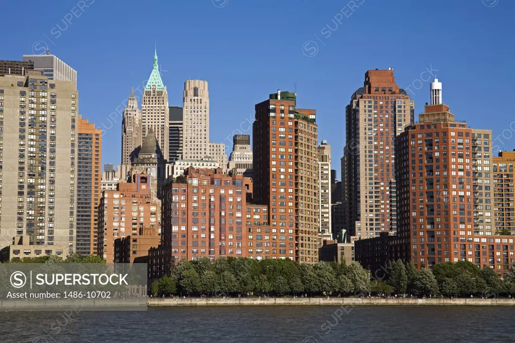 Buildings on the waterfront, Hudson River, West Side, Lower Manhattan, New York City, New York, USA