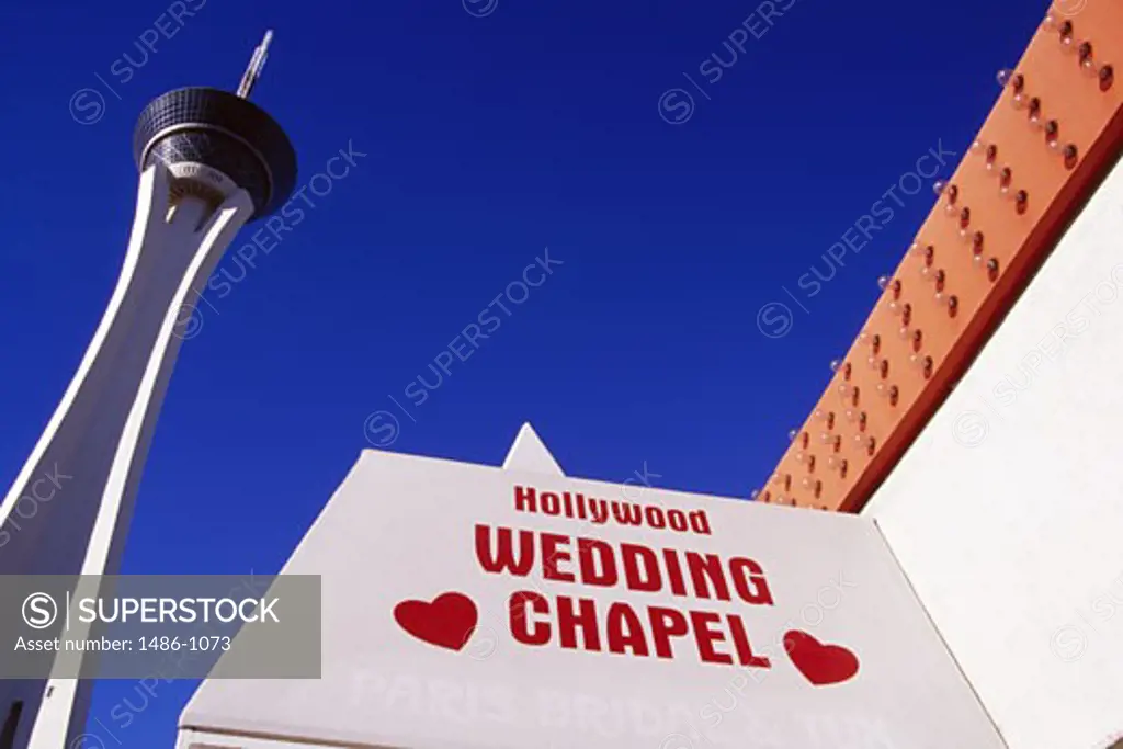 Low angle view of a wedding chapel, Hollywood Wedding Chapel, Las Vegas, Nevada, USA