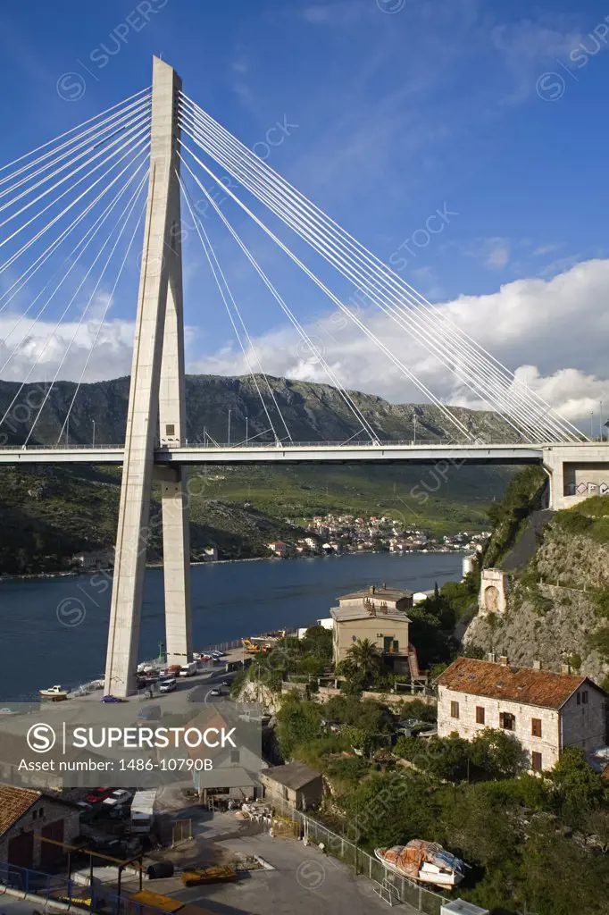 Bridge across the sea, Franjo Tudjman Bridge, Dubrovnik, Croatia