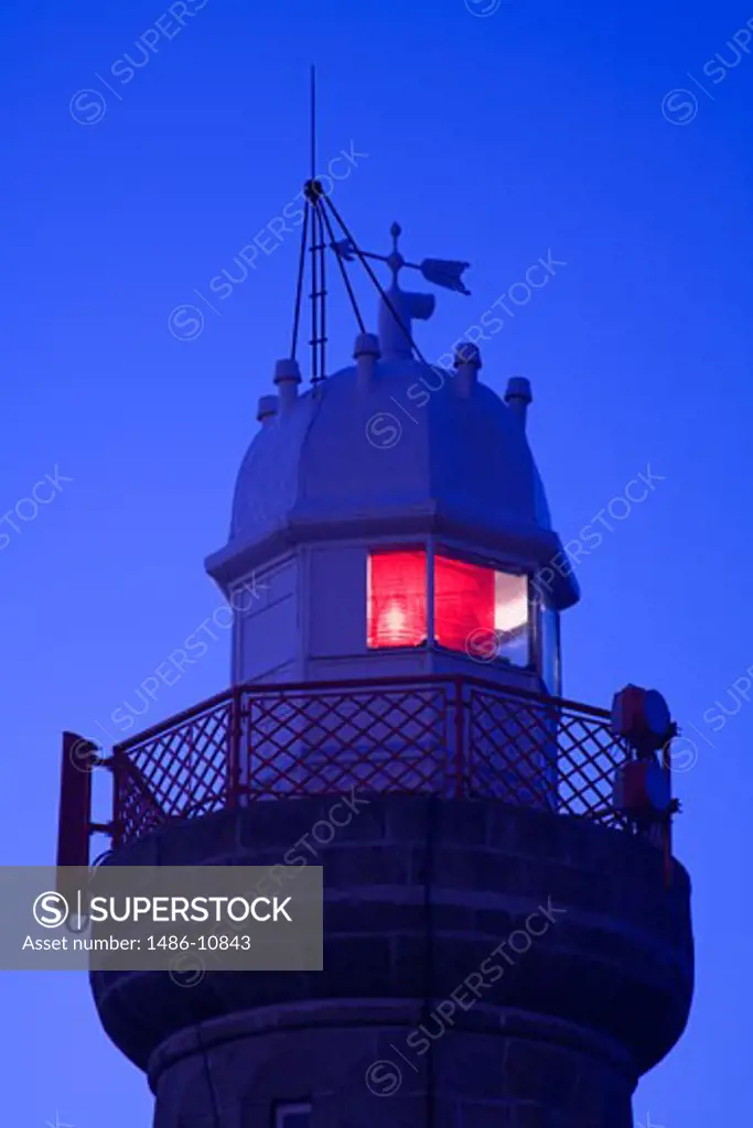 Low angle view of a lighthouse, Dunmore East Lighthouse, Dunmore East, County Waterford, Munster Province, Ireland