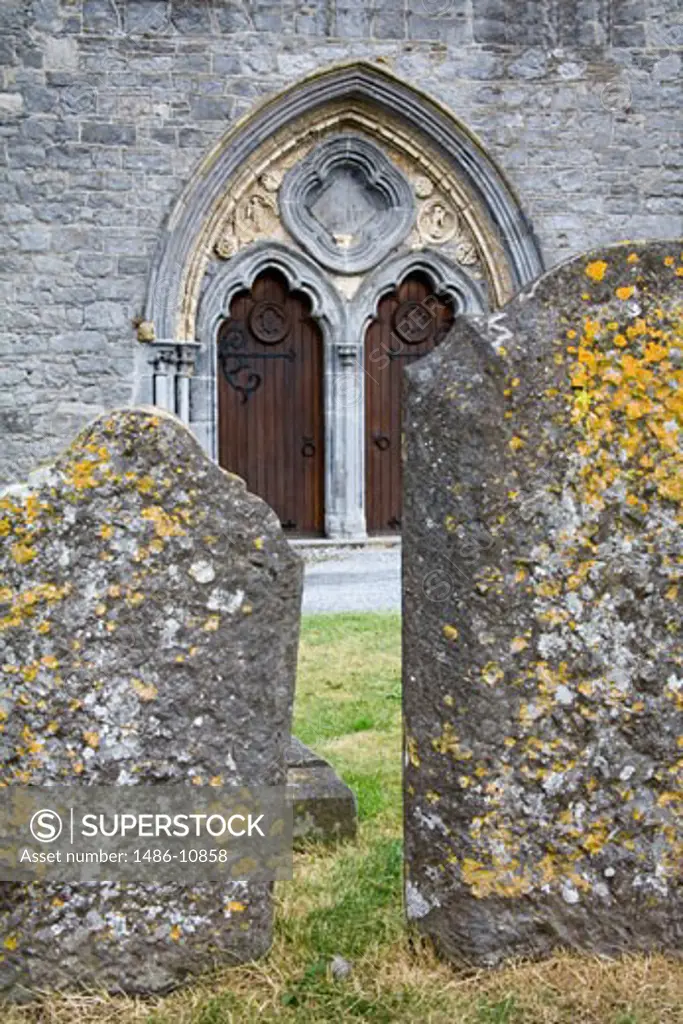 Closed door of a cathedral, St. Canice's Cathedral, Kilkenny, County Kilkenny, Leinster Province, Ireland