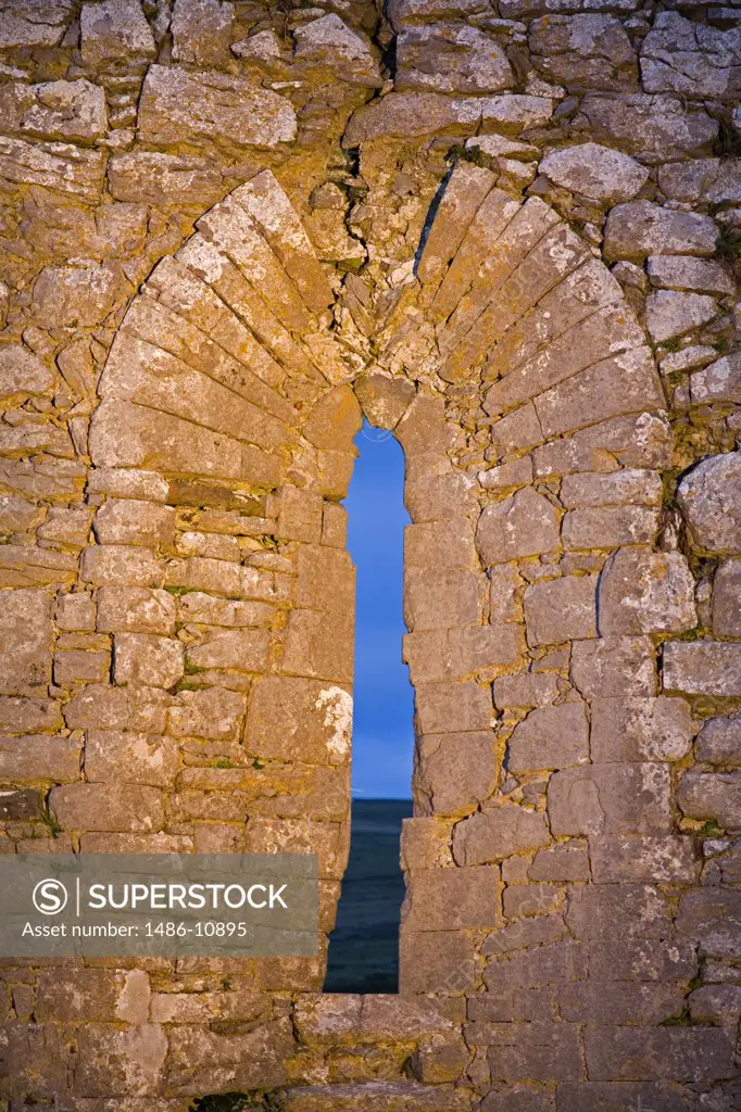 Close-up of the window of a church, Craggagh, Fanore, County Clare, Munster Province, Ireland