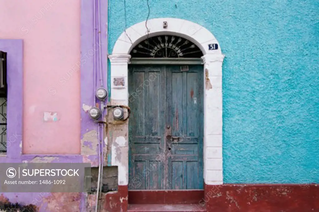 Closed door of a building, Mazatlan, Mexico