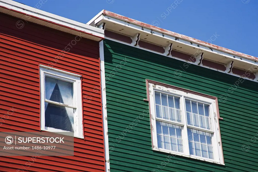 Low angle view of houses, St. John's, Newfoundland And Labrador, Canada