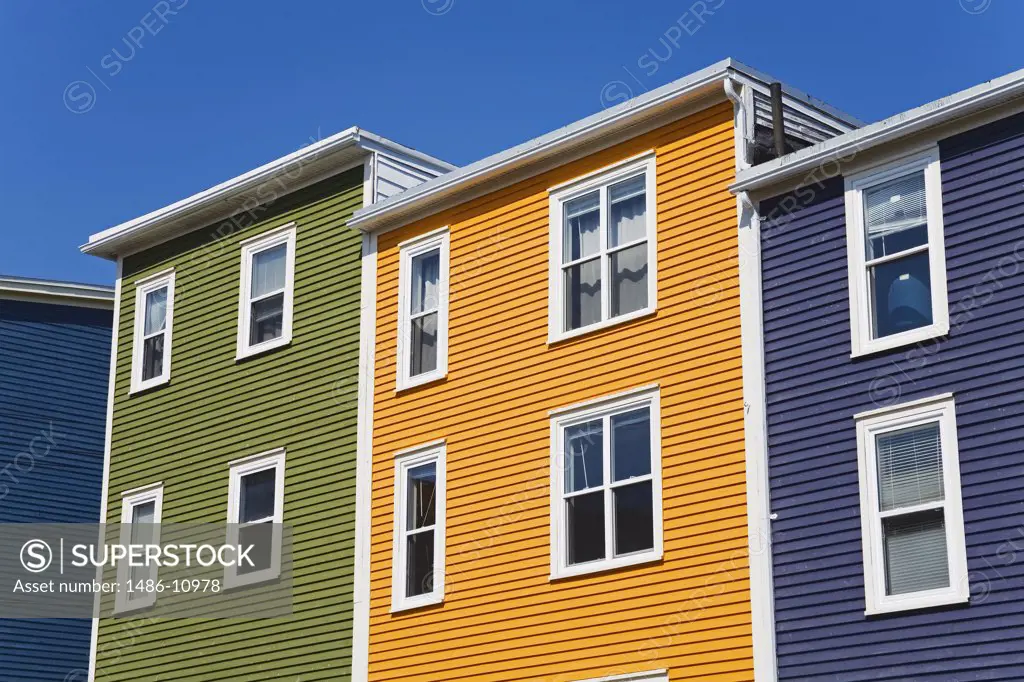 Low angle view of houses, St. John's, Newfoundland And Labrador, Canada