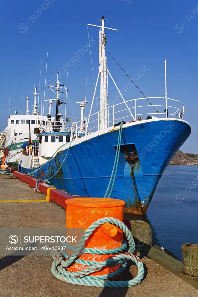 Fishing boat moored at a port, St. John's, Newfoundland And Labrador, Canada