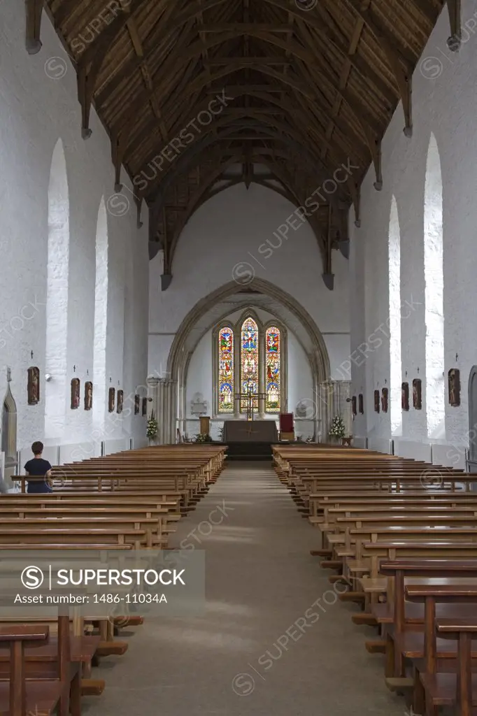 Interiors of a church, Duiske Abbey, Graiguenamanagh, County Kilkenny, Leinster Province, Ireland